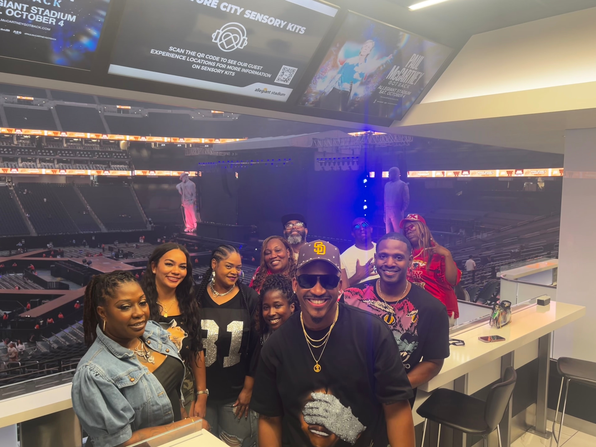 Industrē Events guests in a private suite at Allegiant Stadium during Breezy Bowl XX